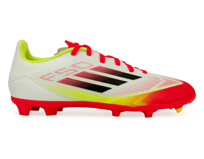 adidas Kids F50 League FG/MG White/Black/Yellow