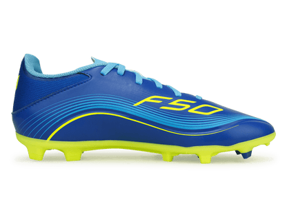 adidas Kids Messi F50 League FG/MG Sea Blue/Solar Yellow