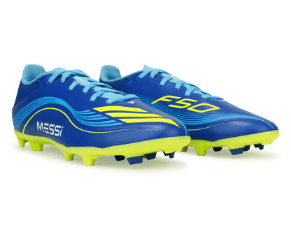 adidas Kids Messi F50 League FG/MG Sea Blue/Solar Yellow