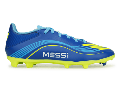 adidas Kids Messi F50 League FG/MG Sea Blue/Solar Yellow