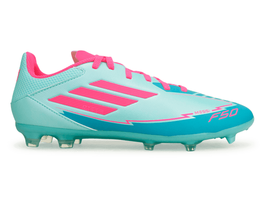 adidas Kids F50 League Messi FG/MG Flash Aqua/Pink