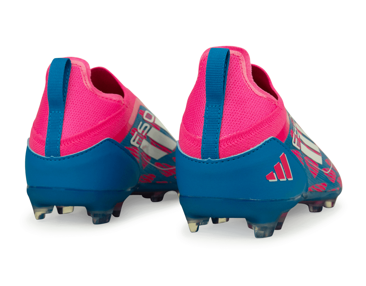 adidas Kids F50 Pro Laceless FG Blue/White/Pink
