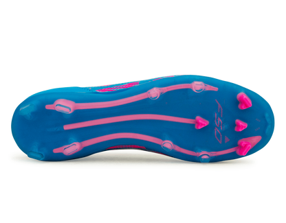 adidas Kids F50 Pro Laceless FG Blue/White/Pink