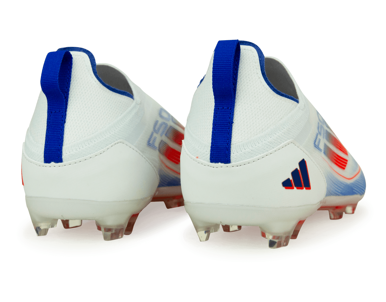 adidas Kids F50 Pro Laceless FG White/Lucid Blue