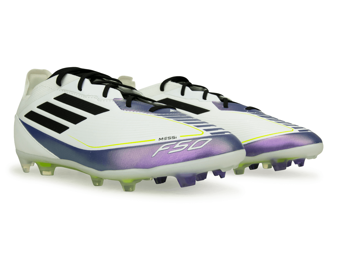 adidas Kids F50 Pro Messi FG White/Black/Purple