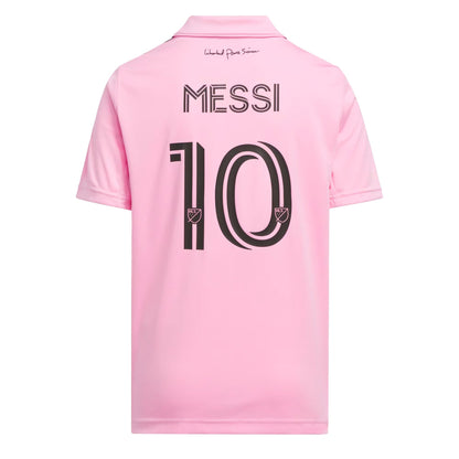 adidas Kids Inter Miami 2022/23 Home Jersey w/ Messi #10 Printing