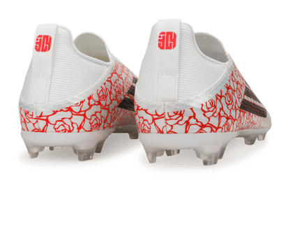adidas Kids F50 League 'Lamine Yamal' Laceless FG White/Black/Red