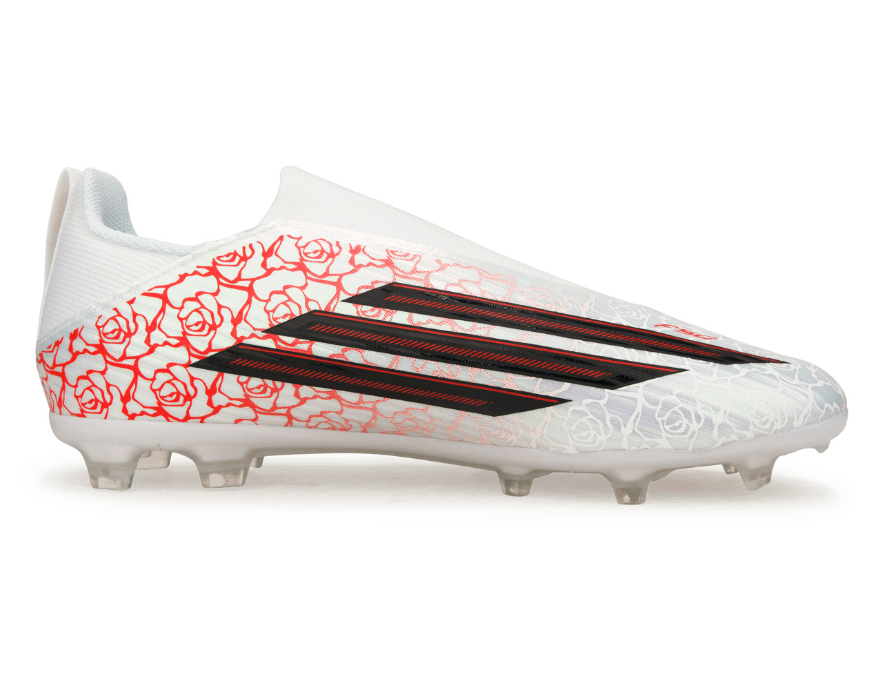 adidas Kids F50 League 'Lamine Yamal' Laceless FG White/Black/Red