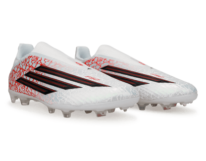 adidas Kids F50 League 'Lamine Yamal' Laceless FG White/Black/Red