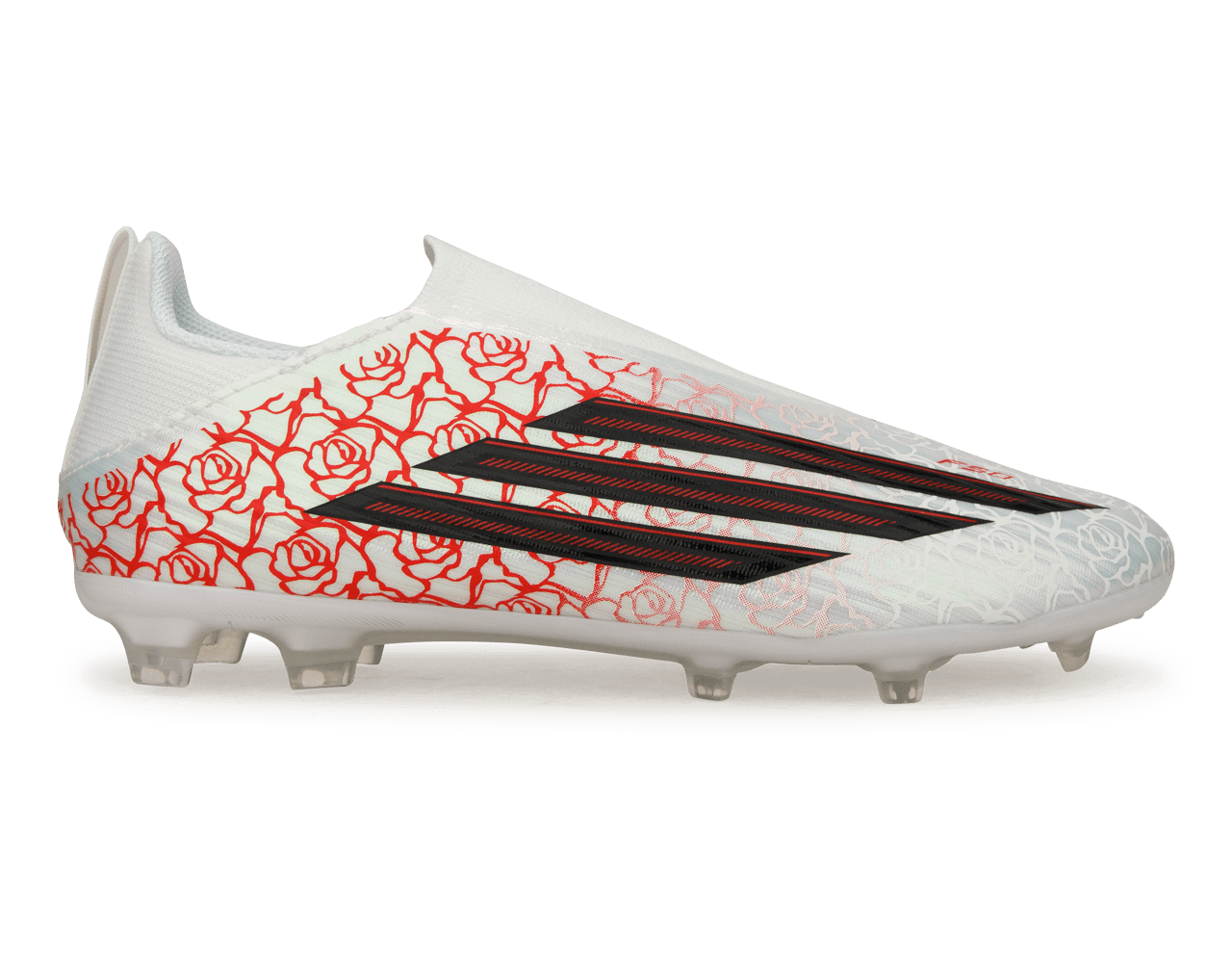 adidas Kids F50 League 'Lamine Yamal' Laceless FG White/Black/Red