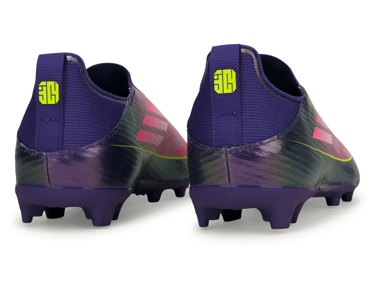 adidas Kids Lamine Yamal F50 League Laceless FG/MG Purple/Lemon