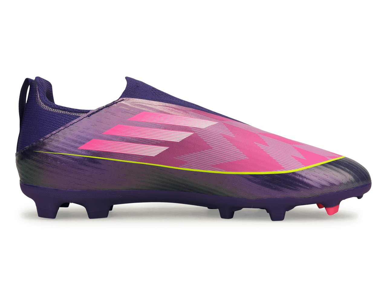 adidas Kids Lamine Yamal F50 League Laceless FG/MG Purple/Lemon
