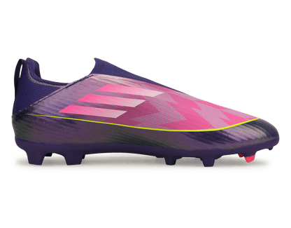 adidas Kids Lamine Yamal F50 League Laceless FG/MG Purple/Lemon