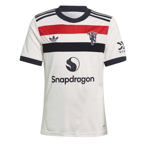 adidas Kids Manchester United 2024/25 Third Jersey Off White/Black