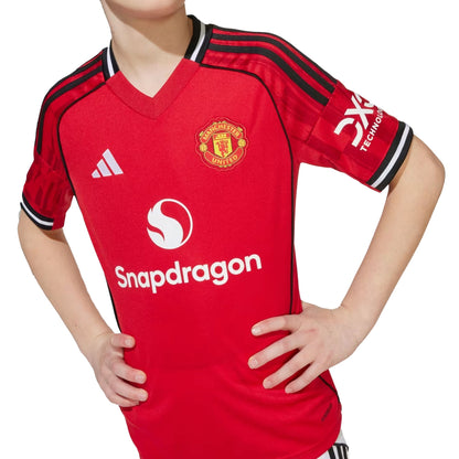adidas Kids Manchester United 2025/26 Home Jersey Red