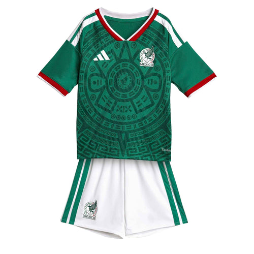 adidas Kids Mexico World Cup 2026 Home Mini Kit Green/White