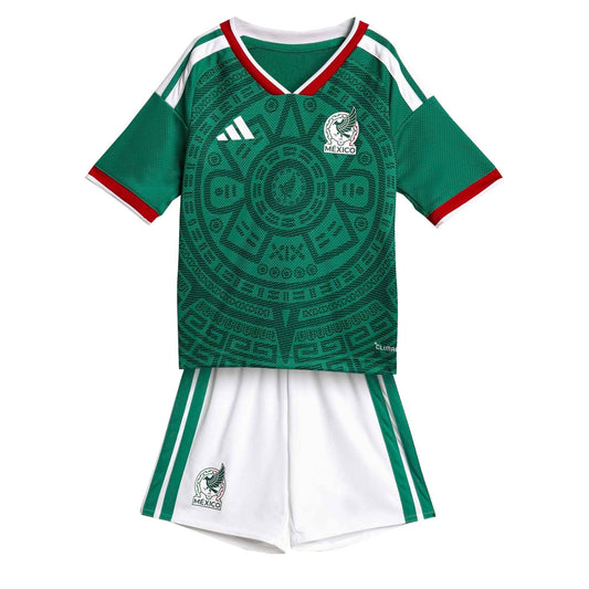 adidas Kids Mexico World Cup 2026 Home Mini Kit Green/White