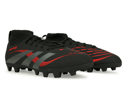 adidas Kids Predator Club Sock FG/MG Black/Metallic/Red