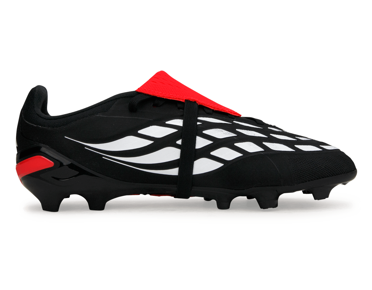 adidas Kids Predator Elite Foldover Tongue FG Black/White/Red