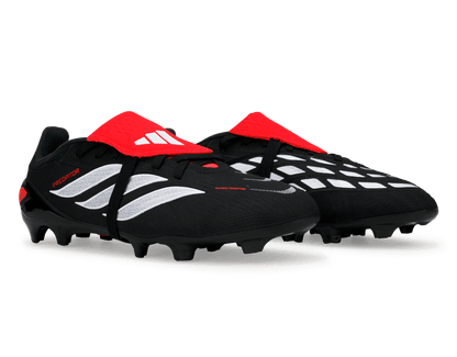 adidas Kids Predator Elite Foldover Tongue FG Black/White/Red