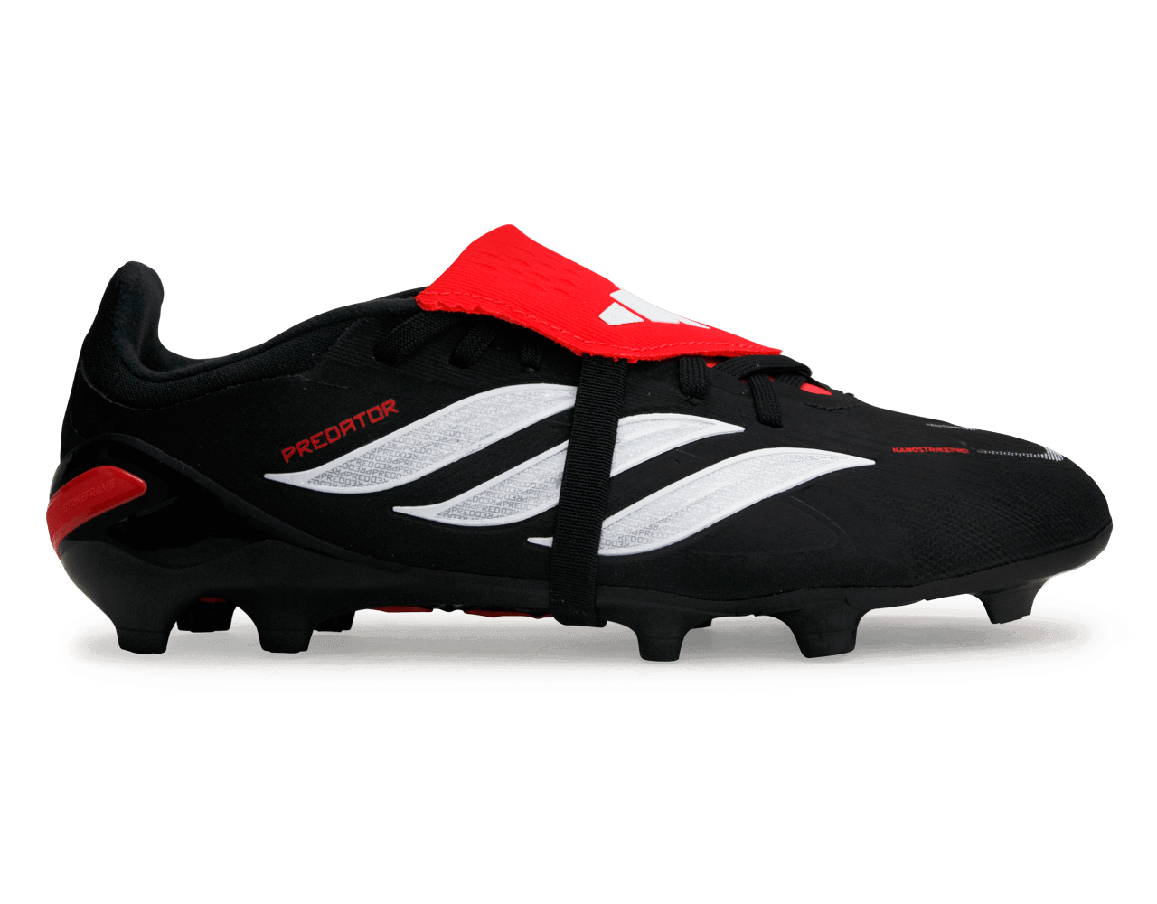 adidas Kids Predator Elite Foldover Tongue FG Black/White/Red