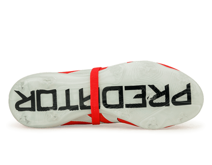adidas Kids Predator Elite Foldover Tongue FG White/Red/Black