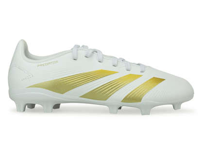 adidas Kids Predator League FG White/Gold