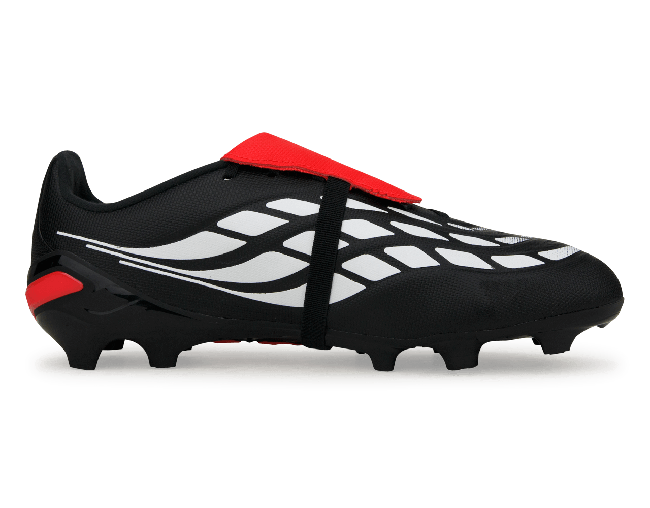 adidas Kids Predator League Foldover Tongue FG/MG Black/Lucid Red