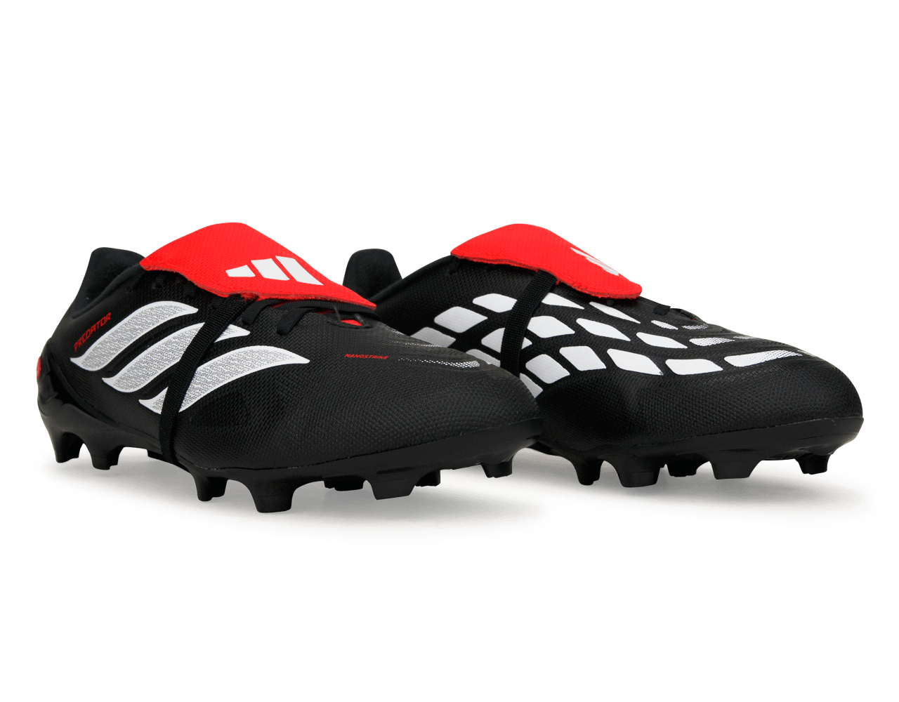 adidas Kids Predator League Foldover Tongue FG/MG Black/Lucid Red