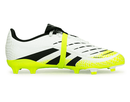 adidas Kids Predator League Foldover Tongue FG/MG White/Black/Green