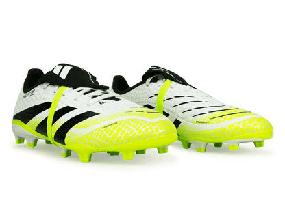 adidas Kids Predator League Foldover Tongue FG/MG White/Black/Green