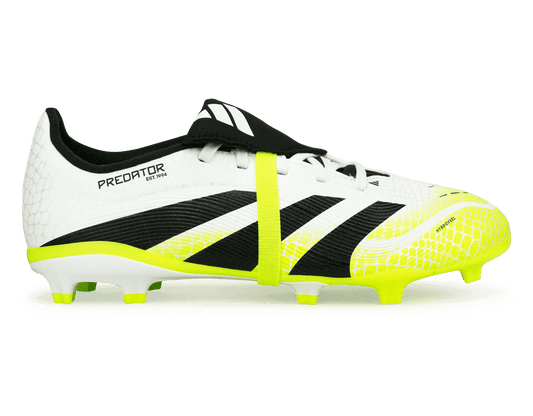 adidas Kids Predator League Foldover Tongue FG/MG White/Black/Green