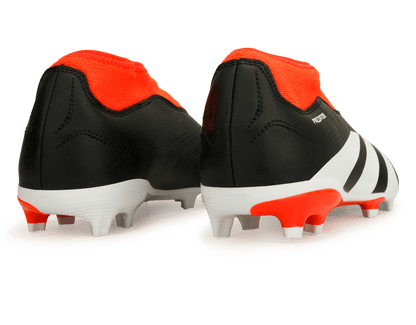 adidas Kids Predator League Laceless FG Core Black/Solar Red