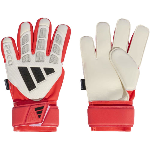 adidas Kids Predator Match Fingersave Goalkeeper Gloves White/Red/Black