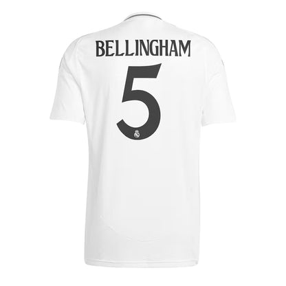 adidas Kids Real Madrid 2024/25 Home Jersey w/ Bellingham #5 Printing