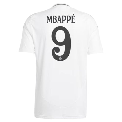 adidas Kids Real Madrid 2024/25 Home Jersey w/ Mbappe #9 Printing