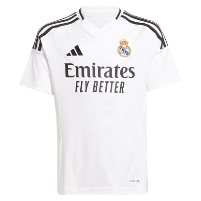 adidas Kids Real Madrid 2024/25 Home Jersey w/ Mbappe #9 Printing
