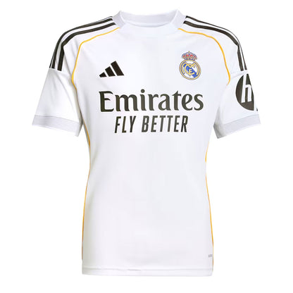 adidas Kids Real Madrid 2025/26 Home Jersey w/ Bellingham #5 Printing