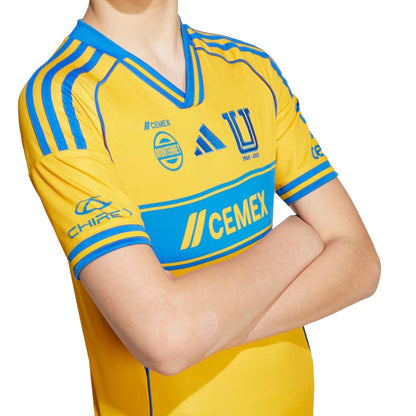 adidas Kids Tigres UANL 2025/26 Home Jersey Gold/Black