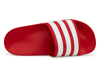 adidas Men's Adilette 3-Stripe Shower Slides Red/White