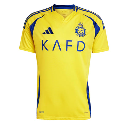 adidas Men's Al Nassr 2024/25 Home Jersey w/ Ronaldo #7 Printing Impact Yellow/Royal Blue