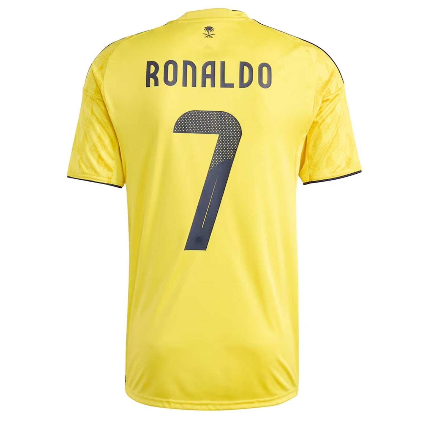 adidas Men's Al Nassr 2025/26 Home Jersey w/ Ronaldo #7 Printing Impact Yellow/Night Indigo