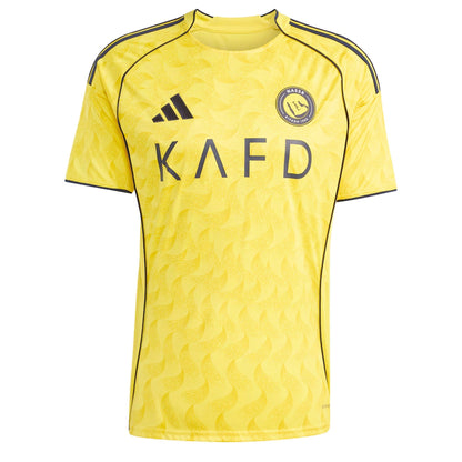 adidas Men's Al Nassr 2025/26 Home Jersey w/ Ronaldo #7 Printing Impact Yellow/Night Indigo