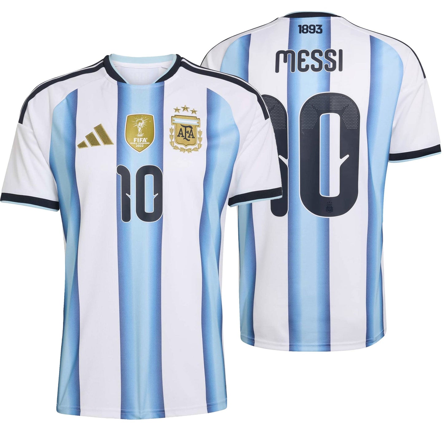 adidas Men's Argentina World Cup 2026 Home Jersey w/ Messi #10 Printing