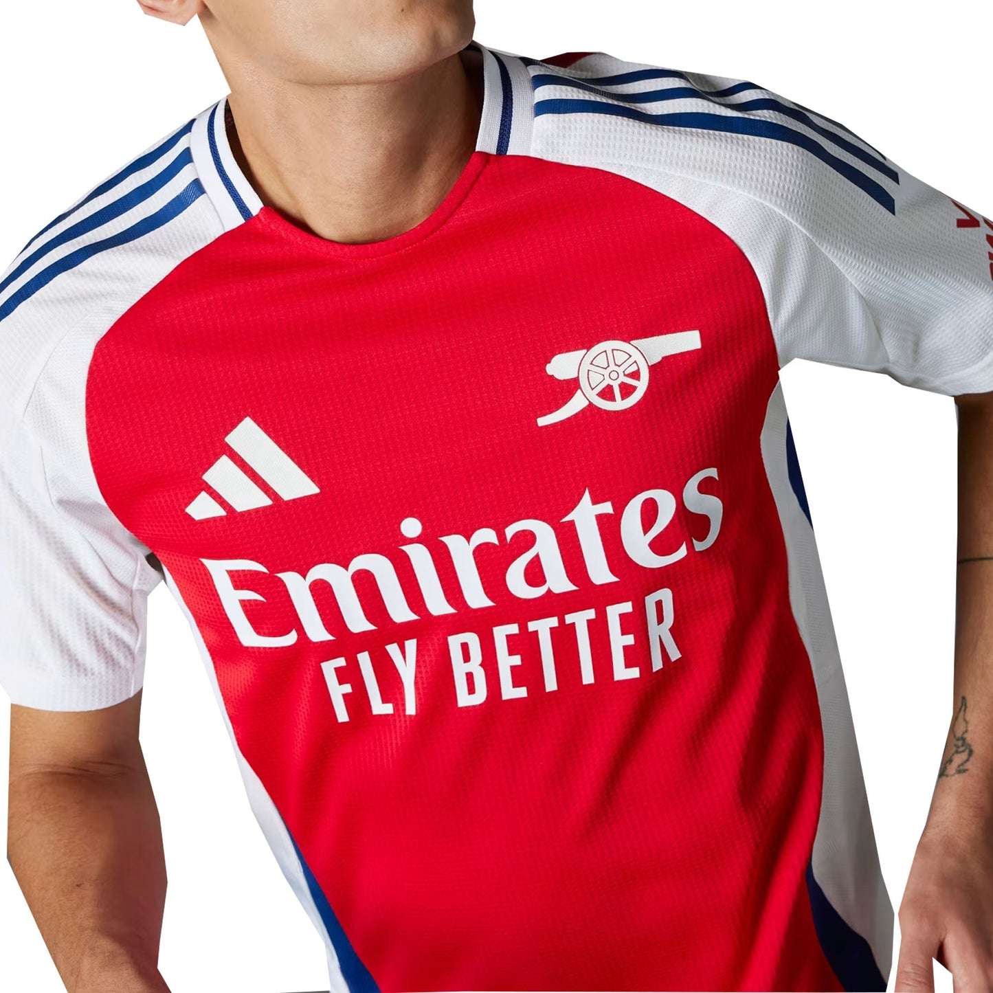 adidas Men's Arsenal 2024/25 Authentic Home Jersey Better Scarlet/White