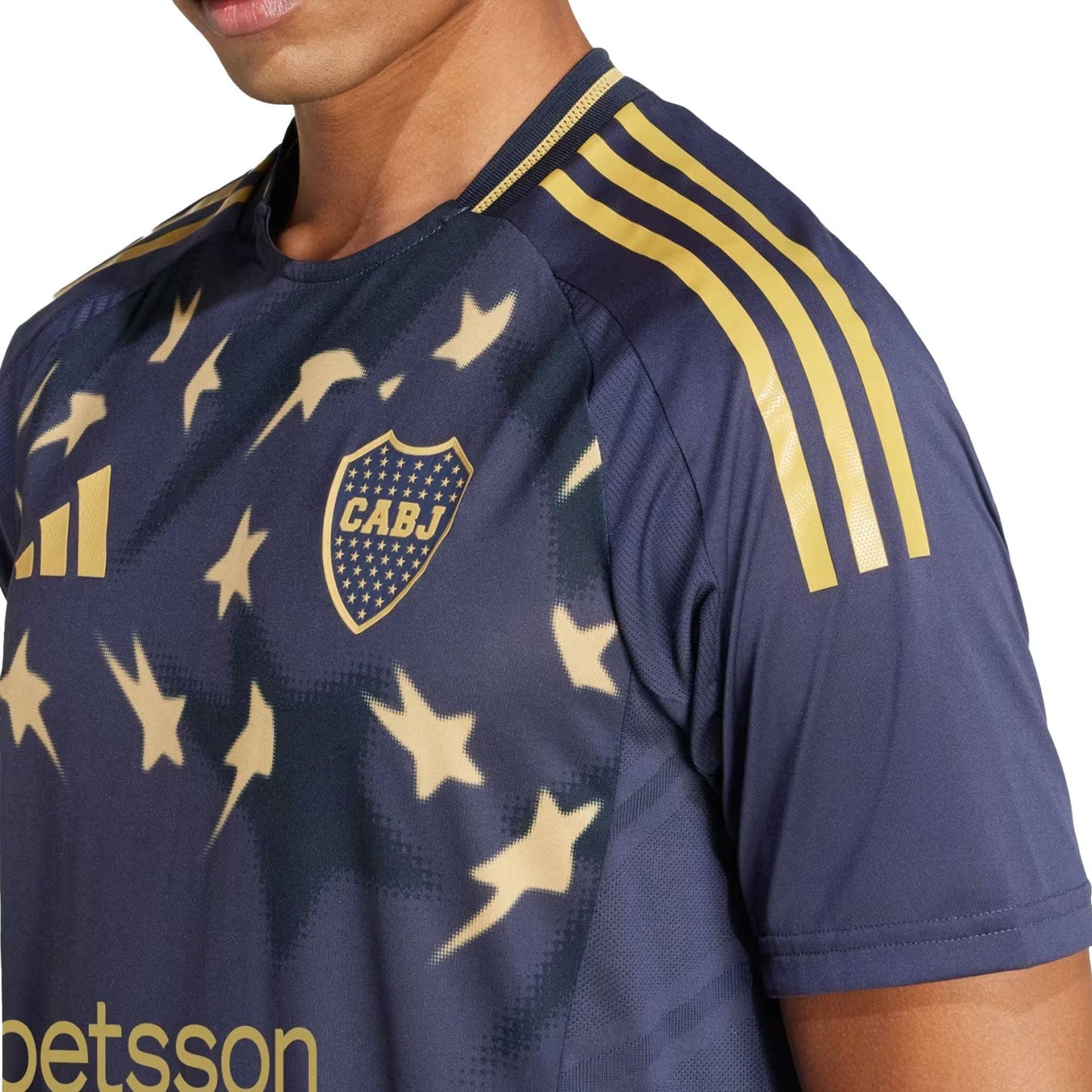 adidas Men's Boca Juniors 2025/26 Authentic Third Jersey Shadow Navy/Pyrite