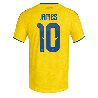 adidas Men's Colombia World Cup 2026 Authentic Home Jersey w/ James #10 Printing