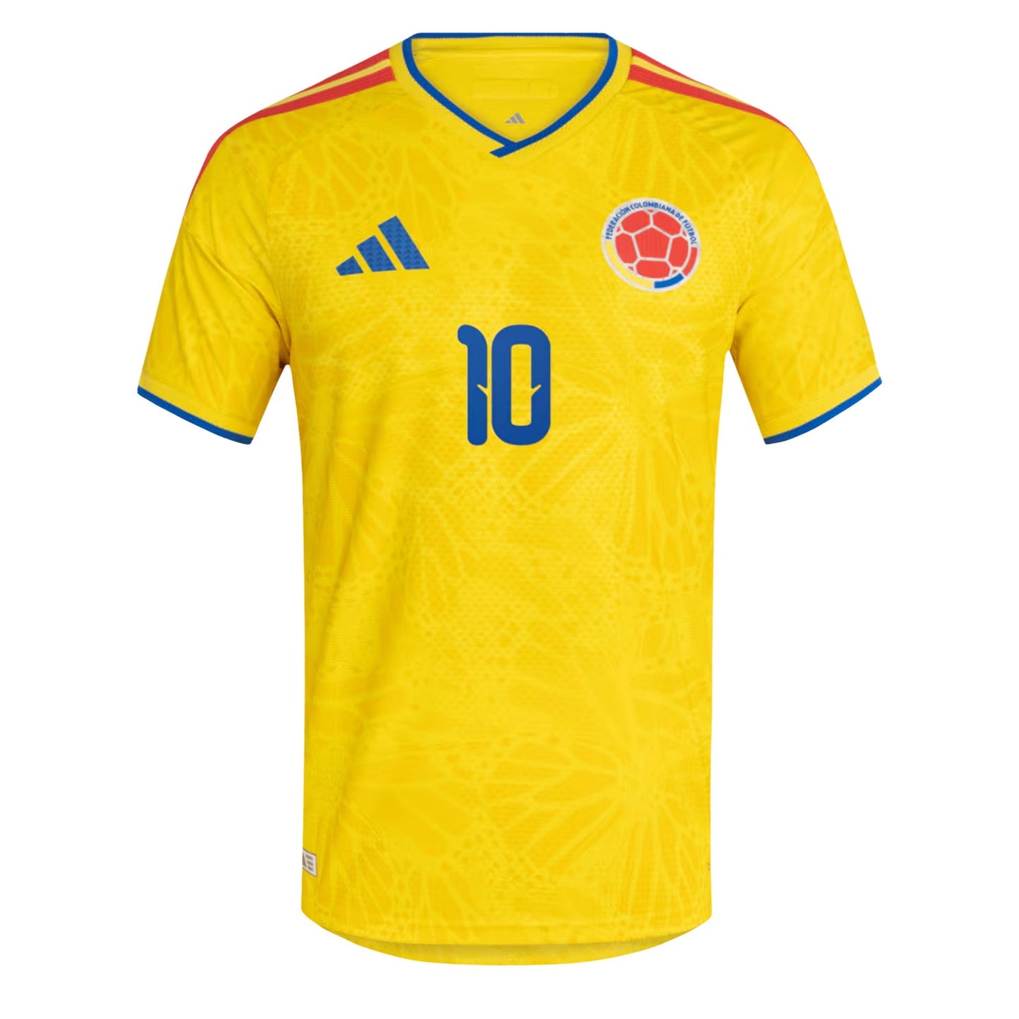 adidas Men's Colombia World Cup 2026 Authentic Home Jersey w/ James #10 Printing