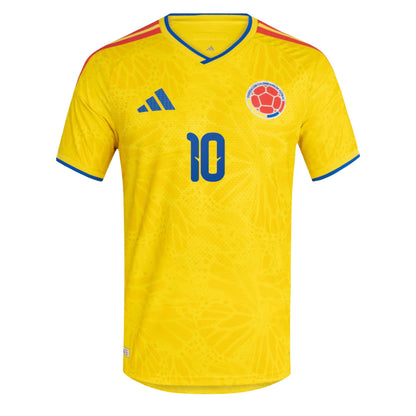 adidas Men's Colombia World Cup 2026 Authentic Home Jersey w/ James #10 Printing