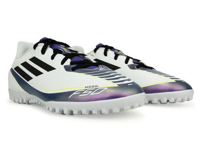 adidas Men's F50 Club Messi TF White/Black/Purple